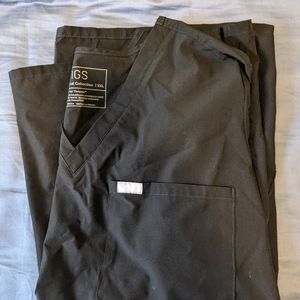 3 Figs FREEx Catarina scrub tops XXL black navy